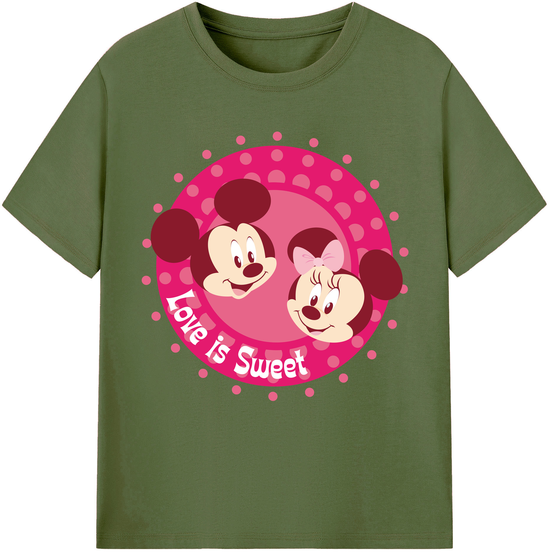 （画像用） ミッキーマウス Mickey Mouse 綿100％半袖Tシャツ（フロントプリント）